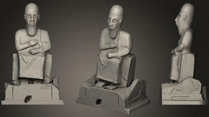 Egyptian statues and reliefs (Statue of Idrimi, STKE_0028) 3D models for cnc